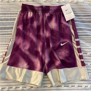 Nike Kids Athletic Shorts in Purple and Silver